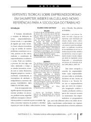 Vertentes teóricas sobre empreendedorismo em Shumpeter, Weber e