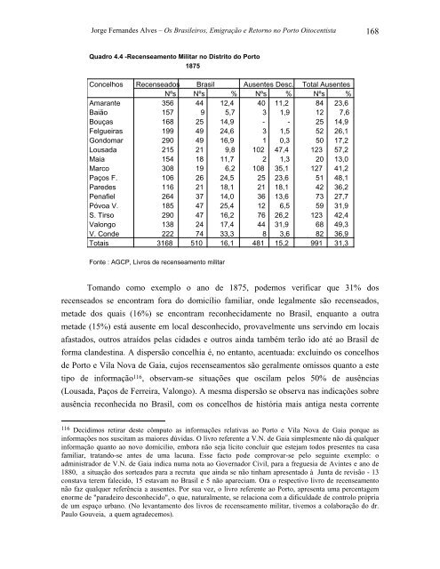 emigração e retorno no porto oitocentista - Repositório Aberto da ...