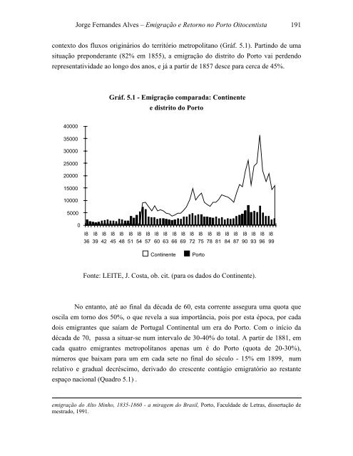 emigração e retorno no porto oitocentista - Repositório Aberto da ...