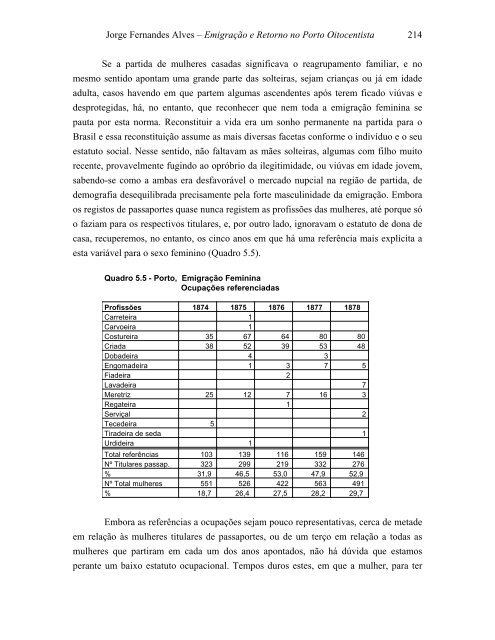 emigração e retorno no porto oitocentista - Repositório Aberto da ...