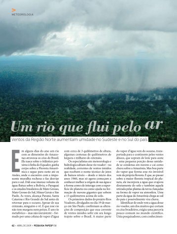 Um rio que flui pelo ar - Revista Pesquisa FAPESP