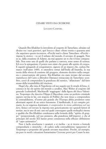 Cesare visto da Cicerone - Fondazione Canussio