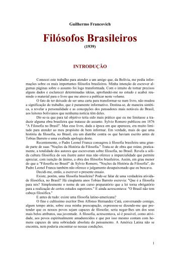 Filósofos Brasileiros - Curso Independente de Filosofia