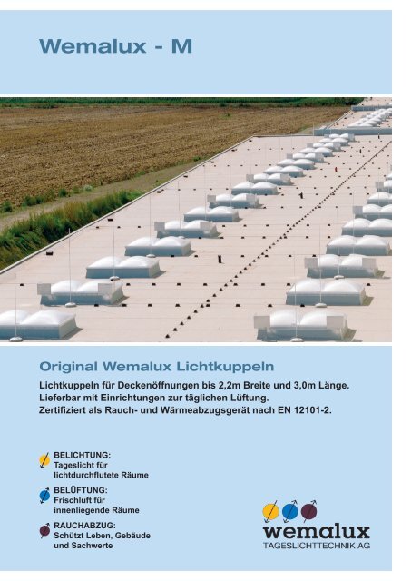 Prospekt WEMALUX M - Wemalux Tageslichttechnik AG