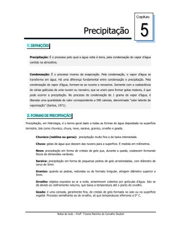 Cap 5 - Precipitação - Ticiana Marinho de Carvalho Studart