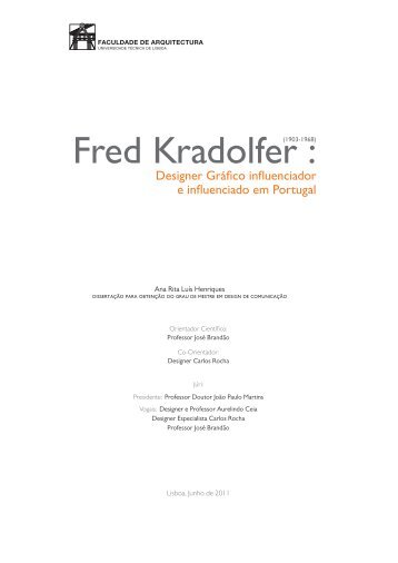 Fred Kradolfer : - UTL Repository - Universidade Técnica de Lisboa