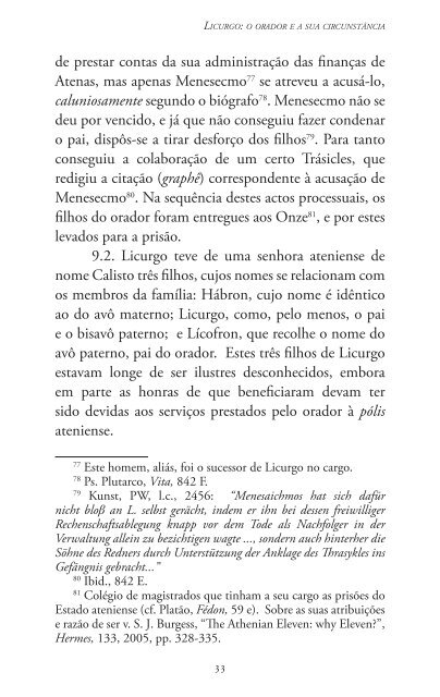 Oração Contra Leócrates - Universidade de Coimbra