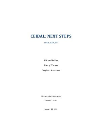 CEIBAL: NEXT STEPS