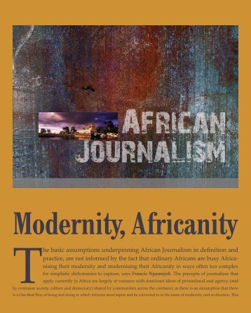 Modernity, Africanity - Rhodes Journalism Review