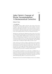 John Calvin's Concept of Divine Accommodation: A ... - Church Society