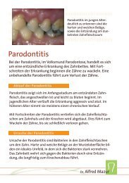 Parodontitis - Dr Alfred Mazur