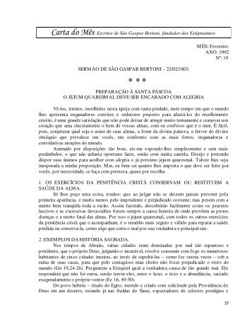 Cartas 019 a 033 - Congregação dos Sagrados Estigmas