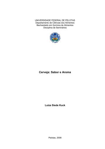 Cerveja: Sabor e Aroma - Bacharelado Química de Alimentos UFPel