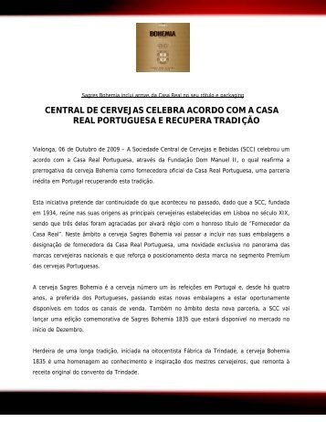 central de cervejas celebra acordo com a casa real ... - Briefing