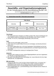 Geschäfts- und Organisationsreglement - Titlis