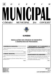 SUMÁRIO - Câmara Municipal da Covilhã