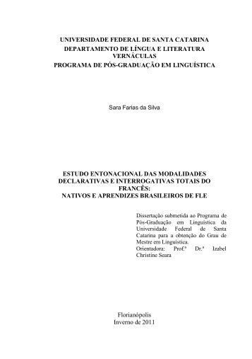 Estudo entonacional das modalidades ... - FONAPLI - UFSC