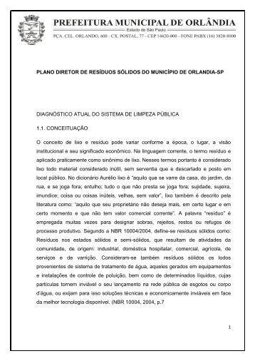 plano diretor de resíduos sólidos do município de orlandia-sp