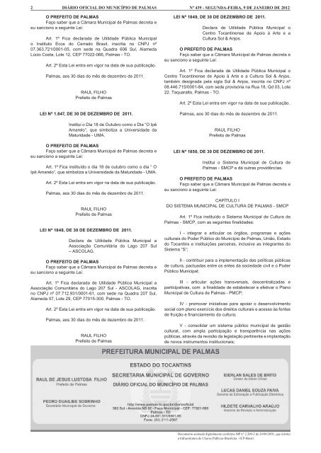 Diario_Municipio_N_439_09_01 -.indd - Diário Oficial de Palmas