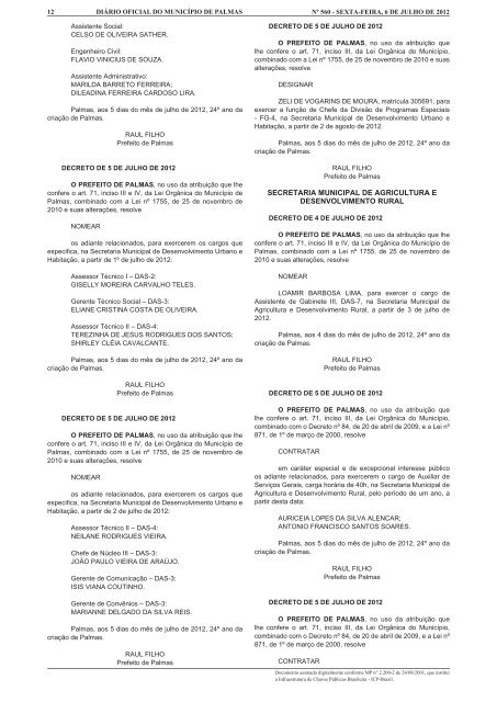 Diario_Municipio_N_560_06_07 -.indd - Diário Oficial de Palmas ...