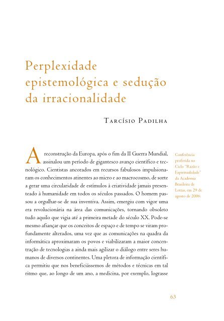 Prosa - Academia Brasileira de Letras