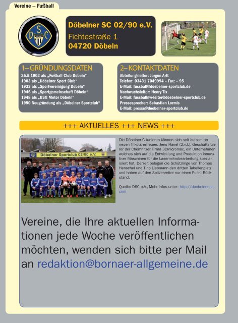 Leipziger Sportwoche Ausgabe 03 vom 15.04.2013