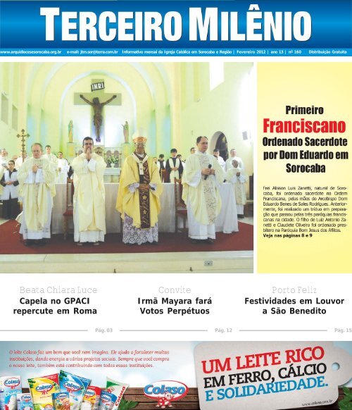 jornal Terceiro Milênio - Arquidiocese de Sorocaba