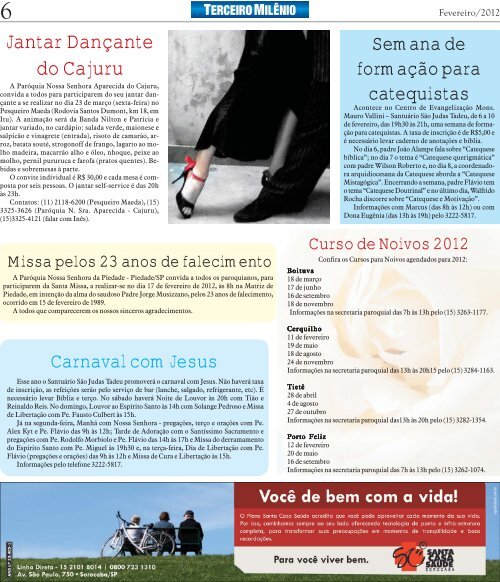 jornal Terceiro Milênio - Arquidiocese de Sorocaba