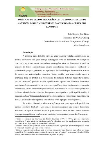 o caso dos textos - XI Congresso Luso Afro Brasileiro de Ciências ...