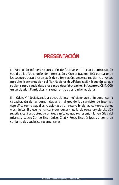 Untitled - e-Infocentro - Fundación Infocentro