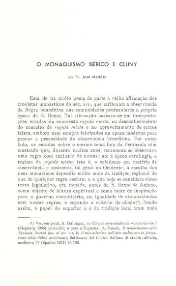 O monaquismo ibérico e Cluny - Faculdade de Letras da ...