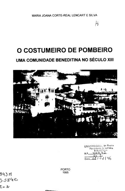 o costumeiro de pombeiro - Repositório Aberto da Universidade do ...