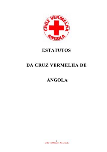 ESTATUTOS DA CRUZ VERMELHA DE ANGOLA