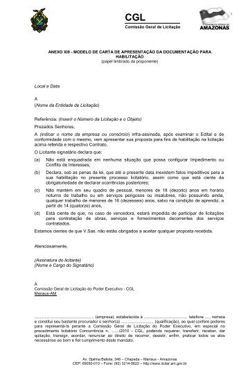 Carta De Apresentação Banco