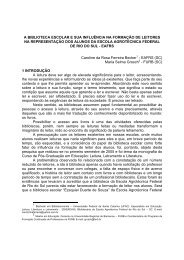 a biblioteca escolar e sua influência na formação de leitores na ...