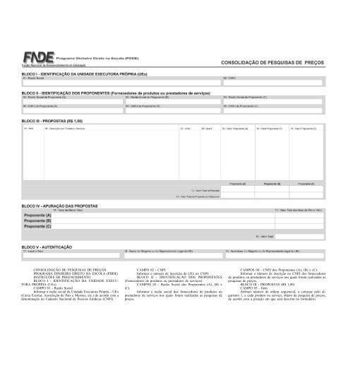 Tabela em PDF