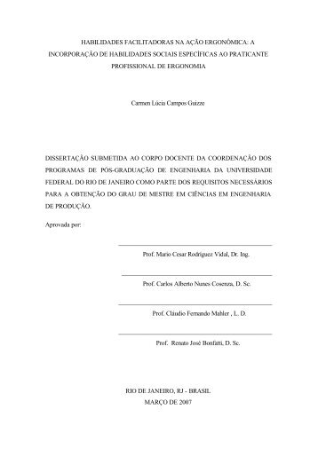 A incorporação de habilidades sociais específicas ao ... - UFRJ