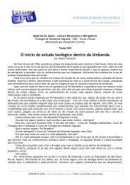 O início do estudo teológico dentro da Umbanda - Umbanda EAD