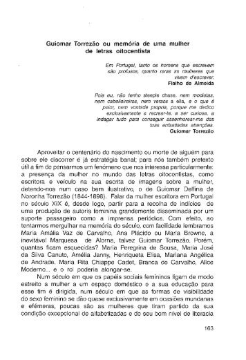 Guiomar Torrezão ou memória de uma mulher de letras oitocentista