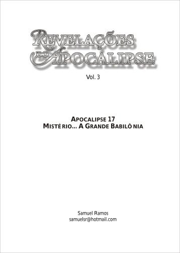 LIVRO REVELAÇÕES DO APOCALIPSE VOL 3