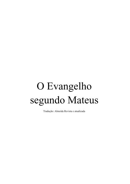 O Evangelho segundo Mateus.pdf