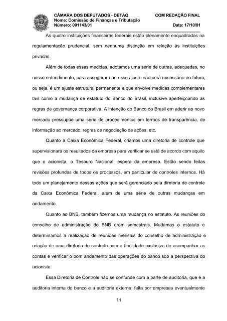 17/10/2001 - Câmara dos Deputados