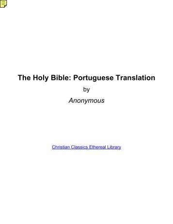 The Holy Bible: Portuguese Translation - Abiblecommentary.com