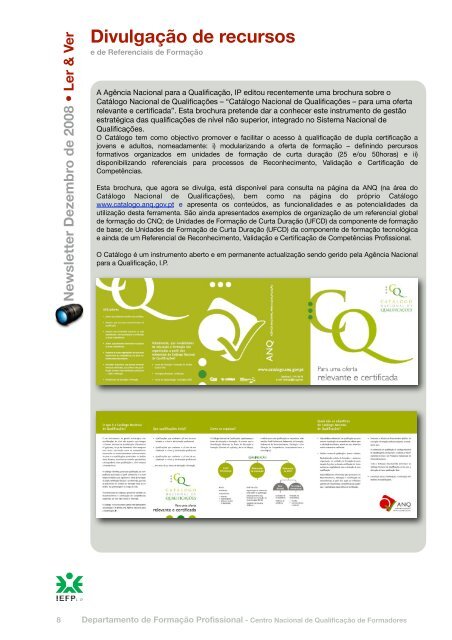 Newsletter Dezembro de 2008 - IEFP