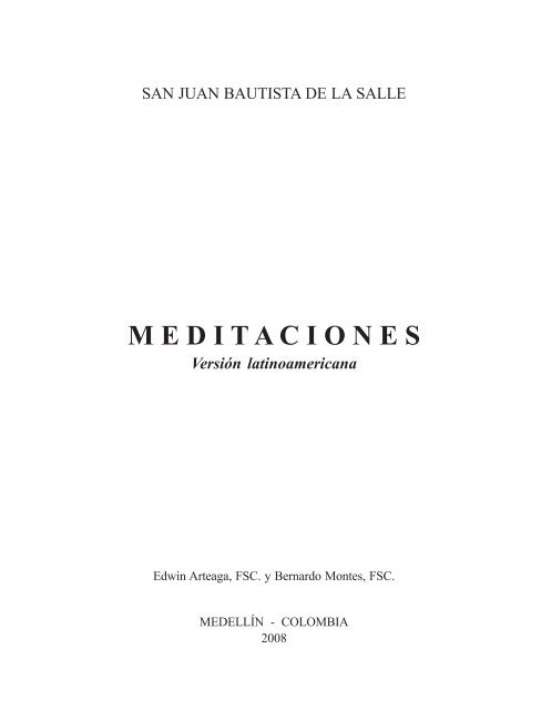 meditaciones - Provincia La Sallista de Medellín