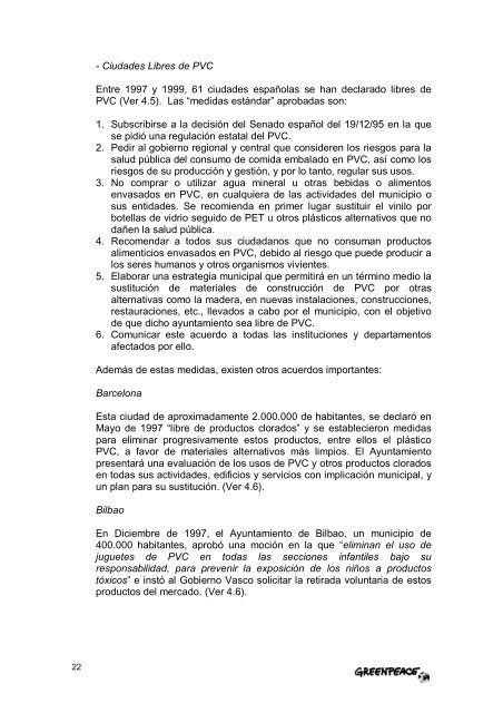 hacia un futuro libre de pvc: plastico - BVSDE Desarrollo Sostenible