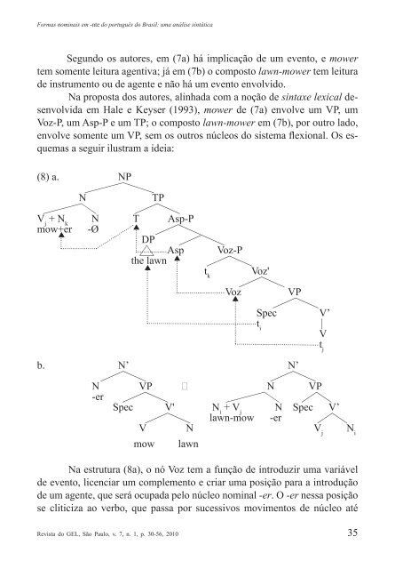 FORMAS NOMINAIS EM -NTE DO PORTUGUÊS DO BRASIL ... - GEL