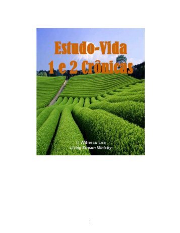 ESTUDO-VIDA 1 e 2 CRÔNICAS - Igreja em Feira de Santana