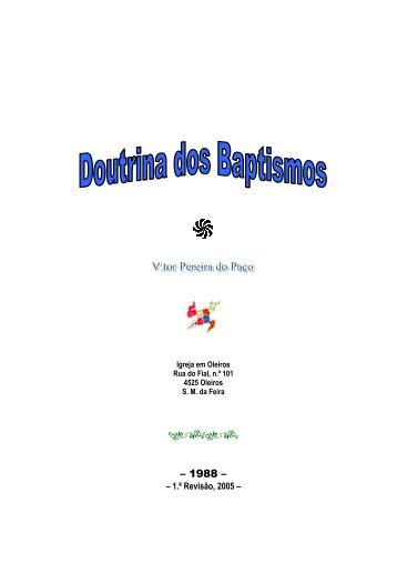 Doutrina dos Baptismos - Eclesi