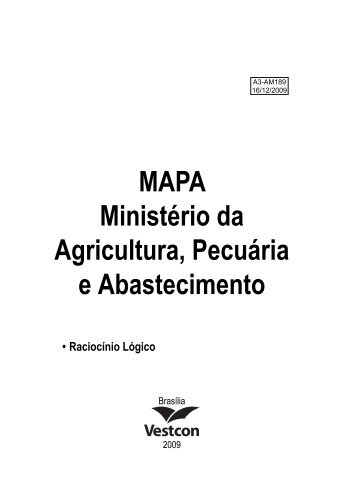 MAPA Ministério da Agricultura, Pecuária e Abastecimento - Vestcon